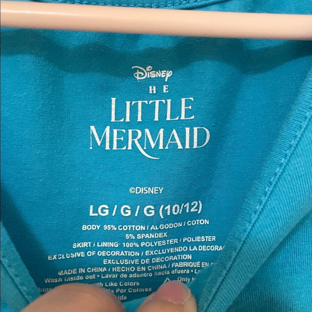 DISNEY UGC Girls size large (10/12) Blue Gold Live Action Little Mermaid Dress - Picture 2 of 9